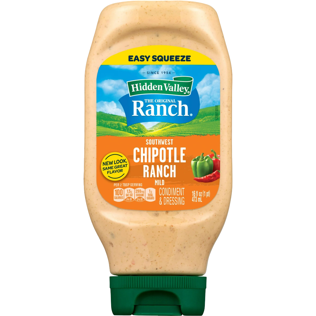Hidden Valley Southwest Chipotle Ranch Topping & Dressing, 16 fl oz