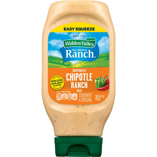 Hidden Valley Southwest Chipotle Ranch Topping & Dressing, 16 fl oz