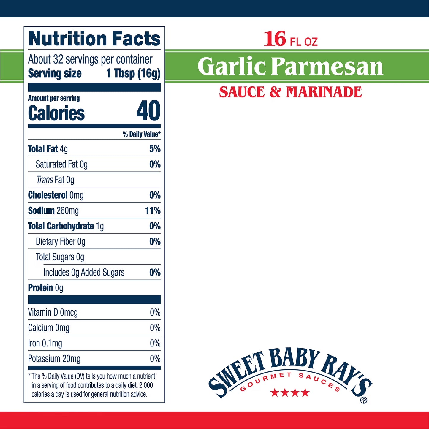 Sweet Baby Ray's Garlic Parmesan Sauce & Marinade, 16 fl oz
