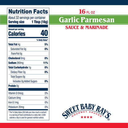 Sweet Baby Ray's Garlic Parmesan Sauce & Marinade, 16 fl oz