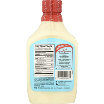 Woeber's Sandwich Pal Horseradish Sauce, 16oz