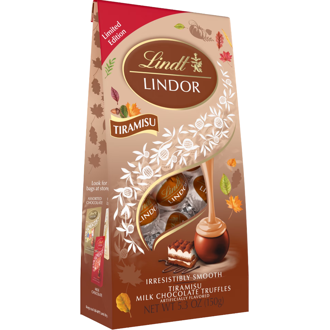 Lindt LINDOR Fall Tiramisu Milk Chocolate Candy Truffles, 5.3 oz