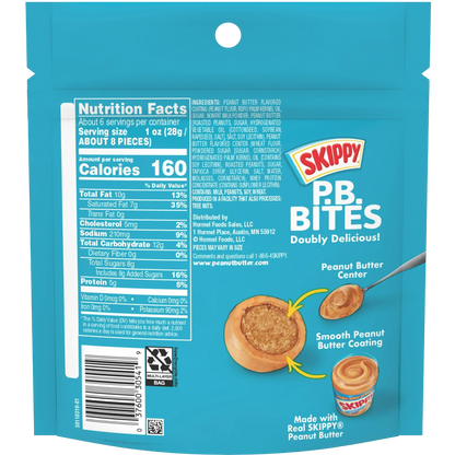 Skippy PB Bites Double Peanut Butter Snack, 6oz