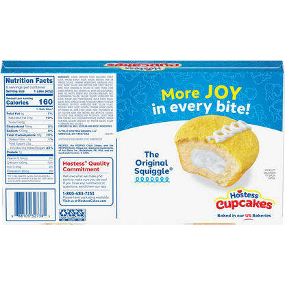 Hostess PEEPS Cupcakes, Frosted Golden Snack Cakes Marshmallow Filling, 11.74 oz