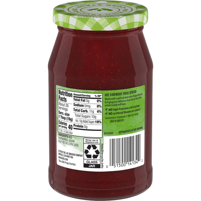 Smucker's Natural Red Raspberry Fruit Spread, 17.25oz