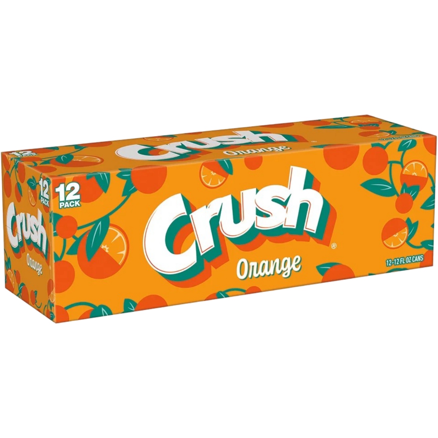 Crush Caffeine Free Orange Soda Pop, 12 Pack of 12oz Cans