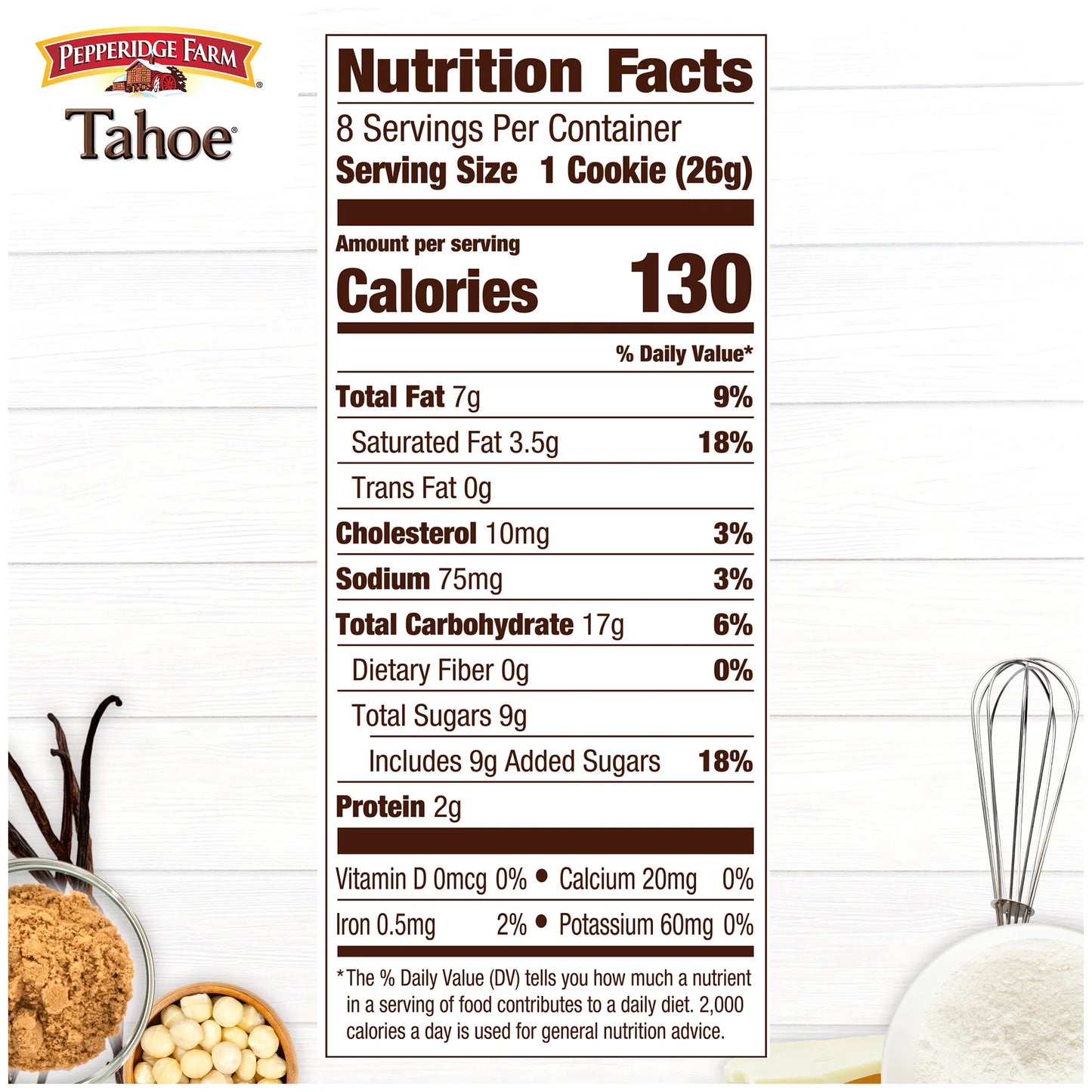 Pepperidge Farm Tahoe Crispy White Chocolate Macadamia Nut Cookies, 7.2oz