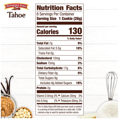 Pepperidge Farm Tahoe Crispy White Chocolate Macadamia Nut Cookies, 7.2oz