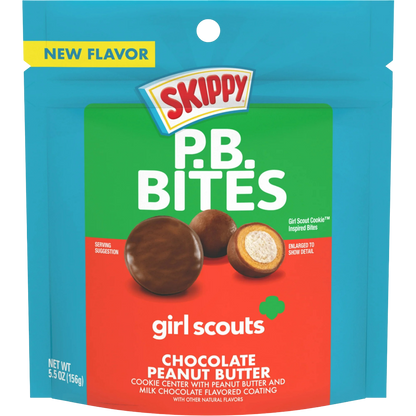 SKIPPY PB Bites Girl Scouts Chocolate Peanut Butter Snack, 5.5 oz
