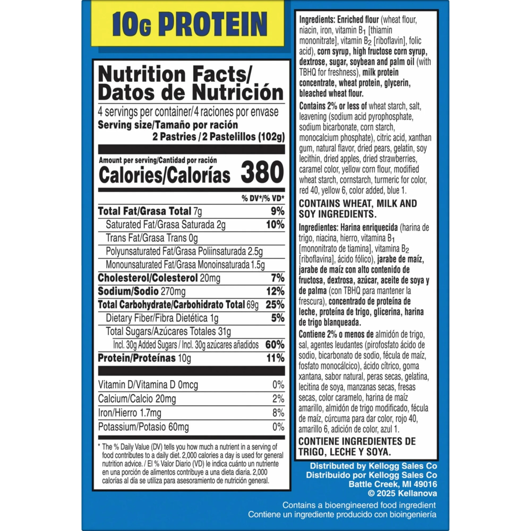 Pop-Tarts Protein Slammin' Strawberry Toaster Pastries, 14.3oz