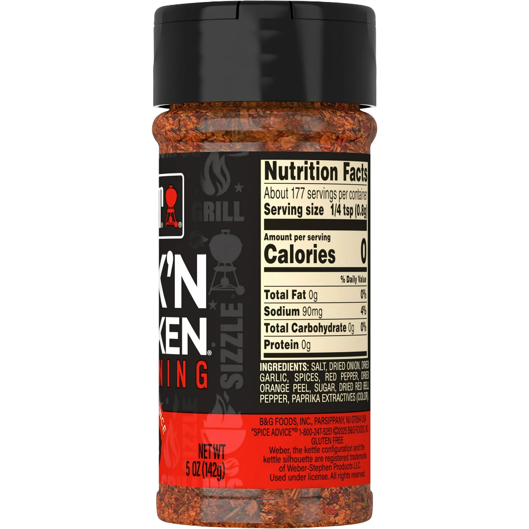 Weber Kick'n Chicken Seasoning, Gluten Free, 5oz