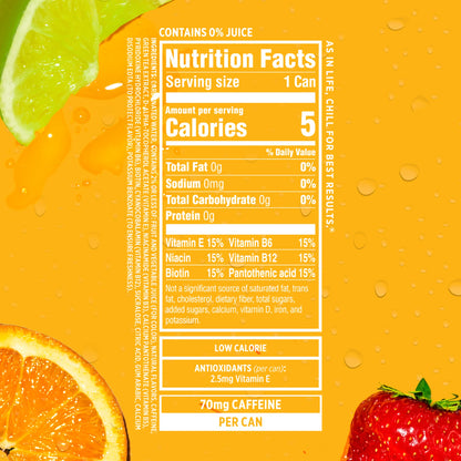 Sparkling Ice Caffeine Naturally Flavored Sparkling Water, Strawberry Citrus, 16 fl oz