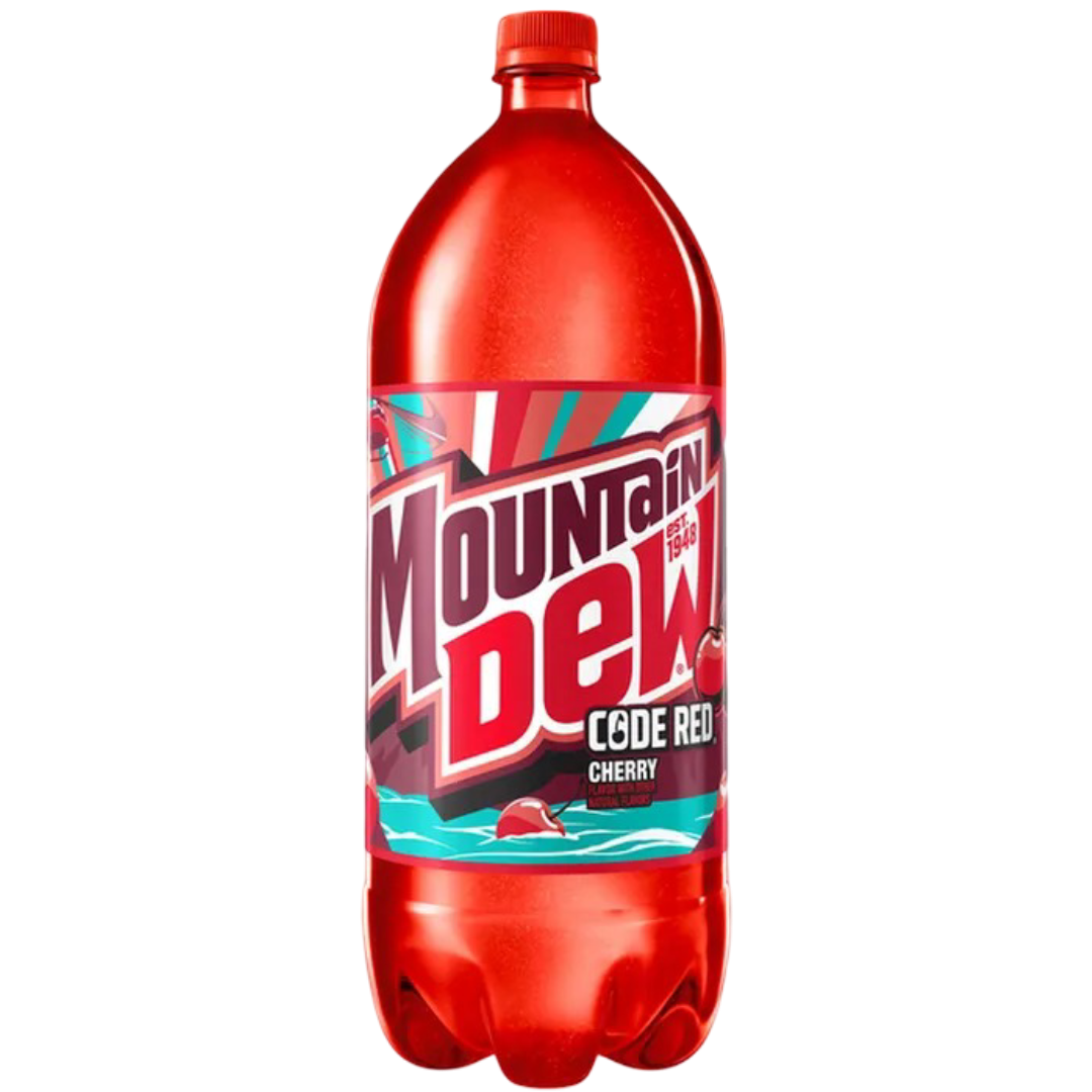 Mountain Dew Code Red Cherry Flavored Soda, 2 Liter