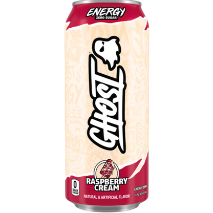 GHOST® ENERGY Zero Sugar Energy Drink, Raspberry Cream, 16 fl oz