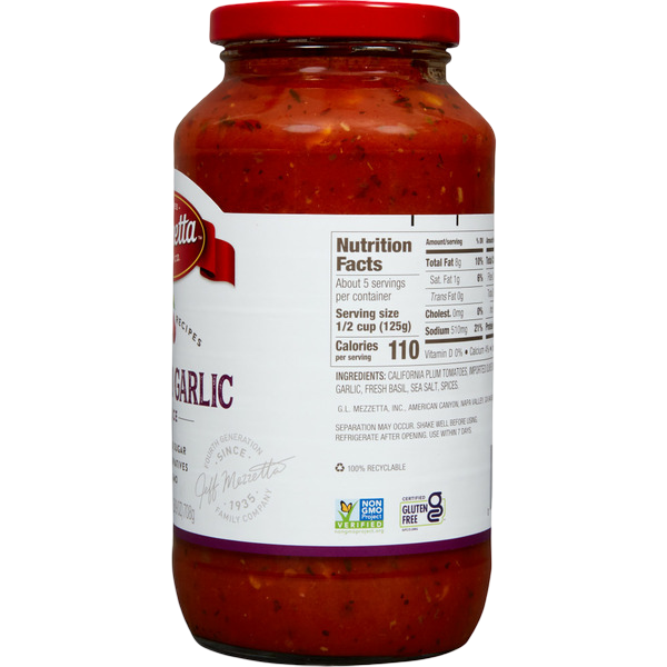 Mezzetta Family Recipes Roasted Garlic Sauce 25 oz
