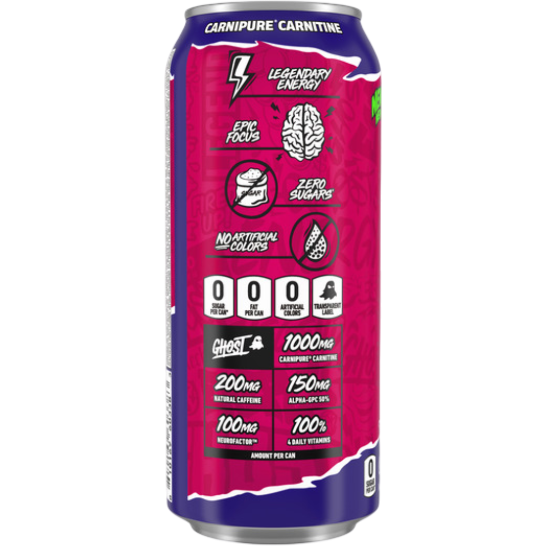 GHOST ENERGY Welch's Grape Cran Zero Sugar Energy Drink, 16 fl oz