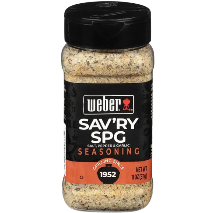 Weber Sav'ry SPG Seasoning, Salt Pepper Garlic Blend, 11 oz