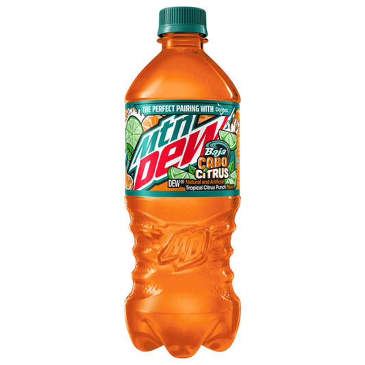 Mountain Dew Baja Cabo Citrus Soda 20oz Bottle