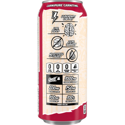 GHOST® ENERGY Zero Sugar Energy Drink, Raspberry Cream, 16 fl oz