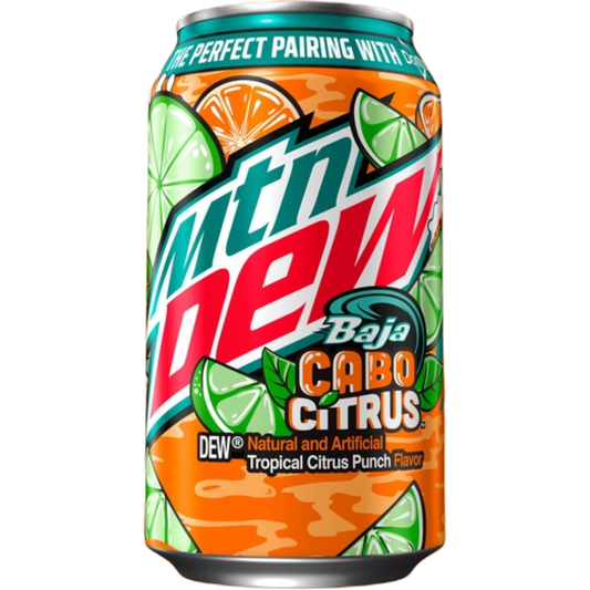 [Expired] Mountain Dew Baja Cabo Citrus Soda 12oz Can Unopened