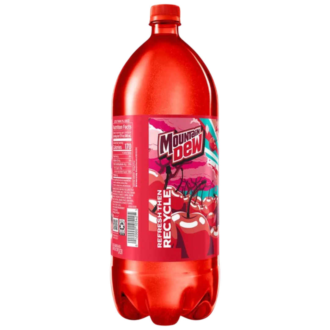 Mountain Dew Code Red Cherry Flavored Soda, 2 Liter