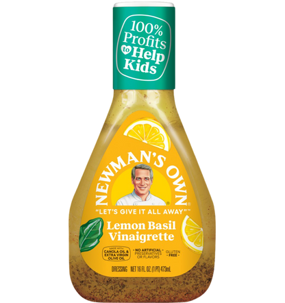 Newman's Own Lemon Basil Vinaigrette Dressing, 16 fl oz