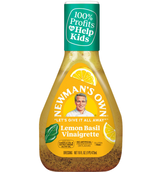 Newman's Own Lemon Basil Vinaigrette Dressing, 16 fl oz