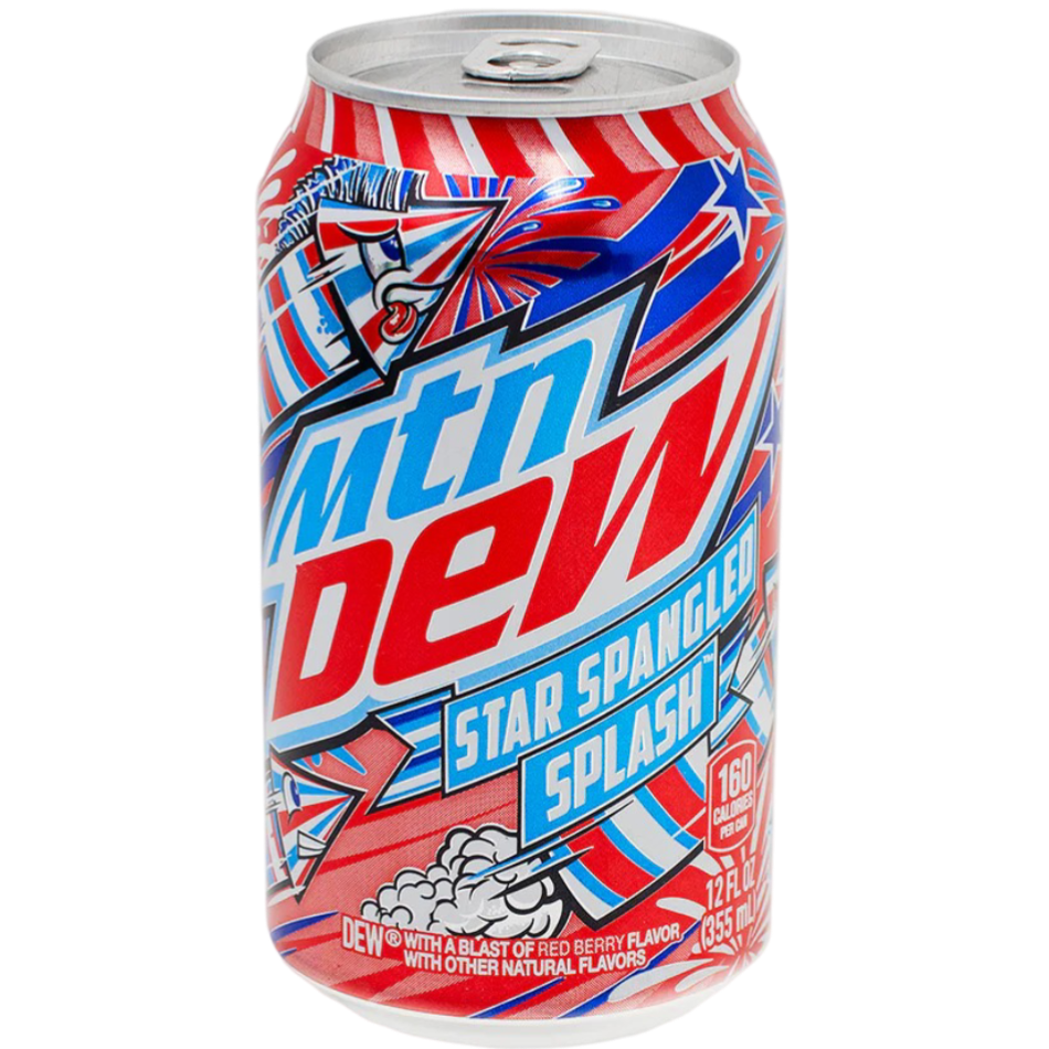 [Expired] Mountain Dew Star Spangled Splash Soda 12oz Can Unopened