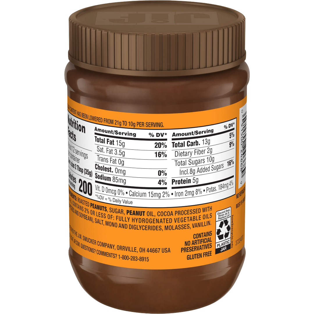 Jif Peanut Butter & Chocolate Flavored Spread, 15oz