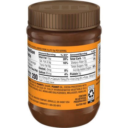 Jif Peanut Butter & Chocolate Flavored Spread, 15oz