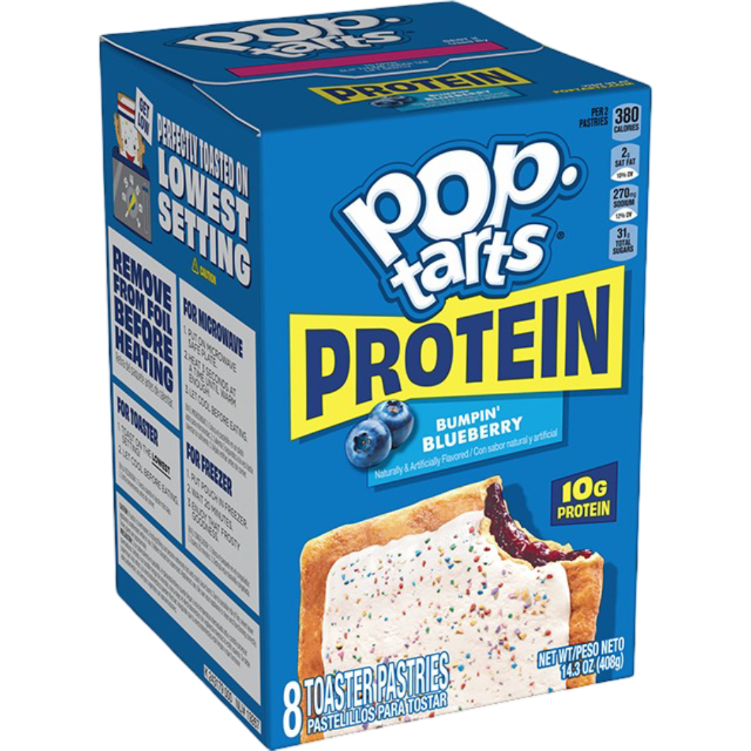 Pop-Tarts Protein Bumpin' Blueberry Toaster Pastries, 14.3oz