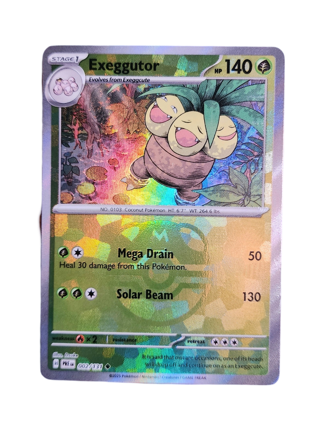 Pokemon TCG: Scarlet & Violet Prismatic Evolutions Exeggutor 002/031 (Master Ball)