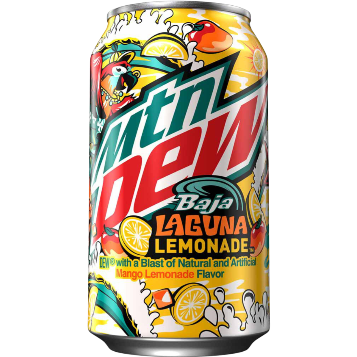 [Expired] Mountain Dew Baja Laguna Lemonade Soda 12oz Can Unopened
