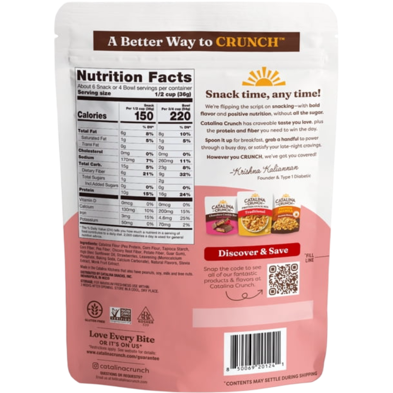 Catalina Crunch Strawberry Strudel Protein Cereal, 8 oz