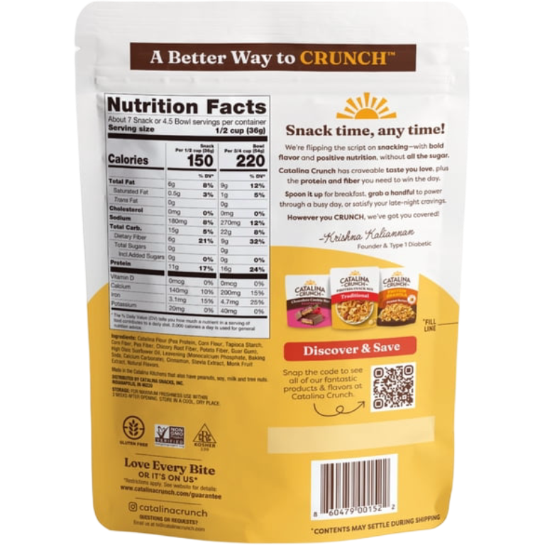 Catalina Crunch Protein Cereal, Cinnamon Toast 9 oz