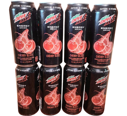 [Bulk] Mountain Dew Amp Energy Cherry Blast 16 oz Unopened (8 Cans)