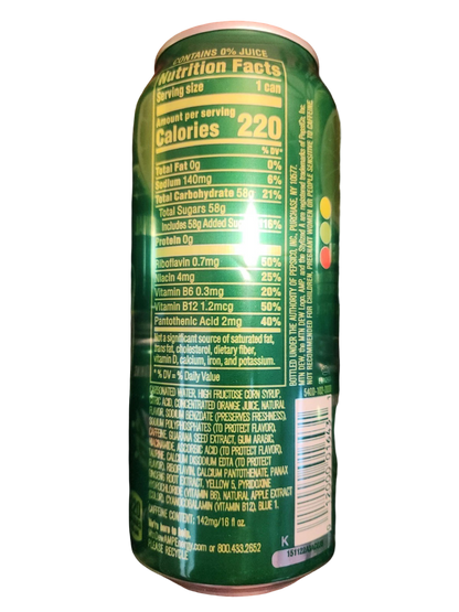 [Bulk] Mountain Dew Amp Energy Original Citrus 16 oz (8 Cans)