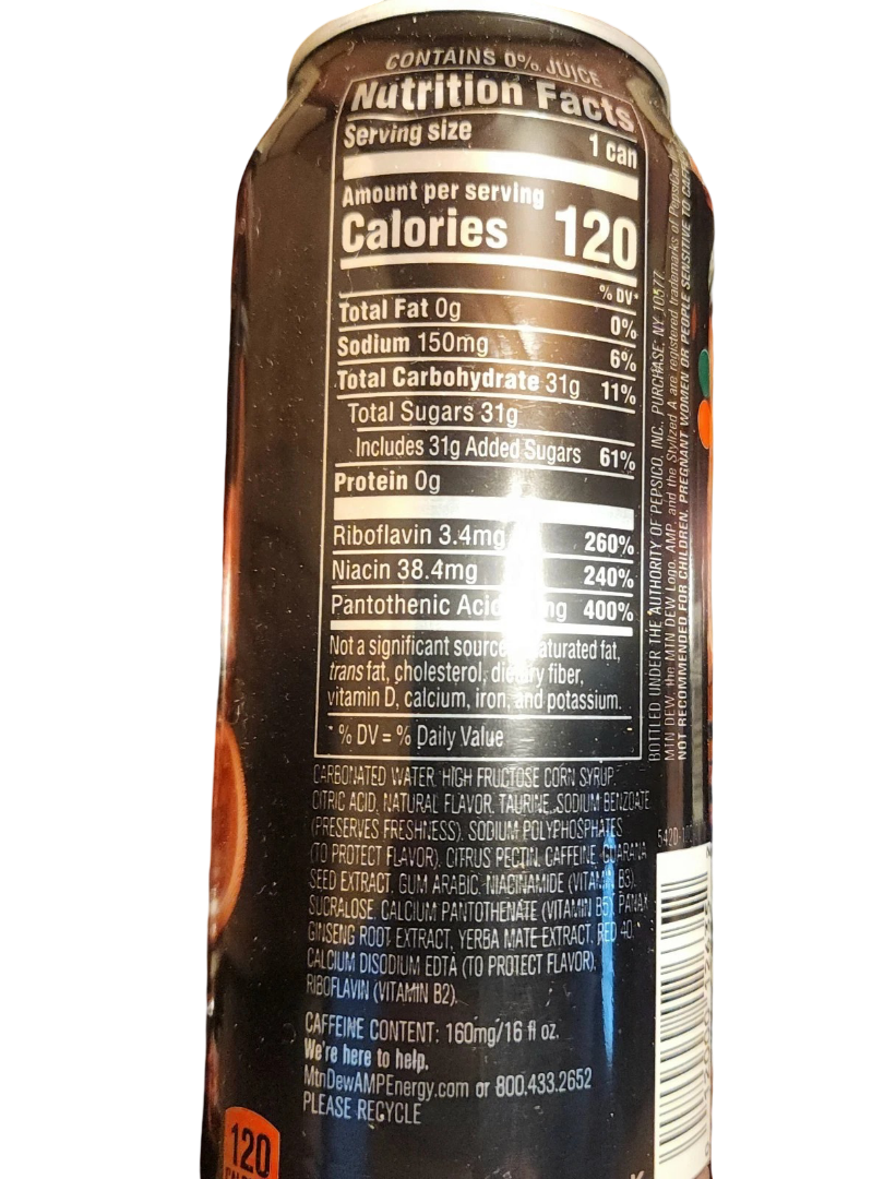 [Bulk] Mountain Dew Amp Energy Cherry Blast 16 oz (14 Cans)