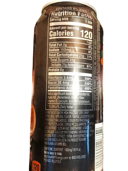 [Bulk] Mountain Dew Amp Energy Cherry Blast 16 oz (14 Cans)
